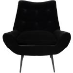 Lounge fauteuil zwart velvet Dutchbone Glodis