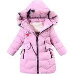 Roze Bonten Gewatteerde Lange kinder winterjassen  in maat 128 voor Meisjes 