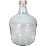 Luxe glazen karaf vaas/vazen 12 liter smalle hals 28 x 42 cm