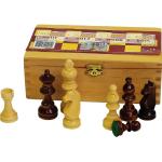 Luxe houten schaakstukken setje van 8.3 cm