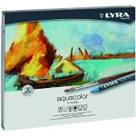 Lyra 5611240 Aquacolor Waskrijt, metalen etui in 24 verschillende kleuren
