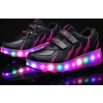 Roze Rubberen Rolwiel LED sneakers & Lichtgevende Sneakers  in maat 37 voor Babies 