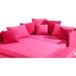 Roze Polyester Maintal Sierkussens  in 55x55 2 stuks 