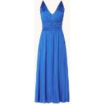 Blauwe Satijnen MAJE Cut-out jurken Midi / Kuitlang voor Dames 