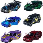 Majorette - Limited Edition 6 modelauto's in camouflage-look, incl. verzamelkaarten, speelgoedauto's van metaal, met vrijloop en vering, jongens en meisjes vanaf 3 jaar