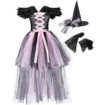 Roze Veren Maleficent Gehaakte Kinder Halloween kostuums met motief van Halloween voor Meisjes 