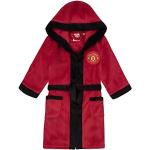 Manchester United FC - Fleece badjas met capuchon voor jongens - Officieel - Clubcadeau - Rood - 13-14 jaar