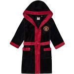 Manchester United FC - Fleece badjas met capuchon voor jongens - Officieel - Clubcadeau - Zwart - 13-14 jaar