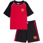 Manchester United FC Korte Pyjama's voor jongens Premiership Football Club Kit Shortie PJ's Shorts + T-shirtset, Rood, 7-8 jaar