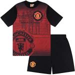 Manchester United FC - Pyjama met korte broek voor jongens - Officieel - Clubcadeau - Rood groot logo - 8-9 jaar