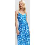 Blauwe Polyester Mango Bloemen Mouwloze jurken V-hals in de Sale voor Dames 