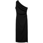 Zwarte Polyester Mango Bodycon jurken One Shoulder  in maat S Maxi voor Dames 