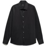 Klassieke Zwarte Polyester Mango Overhemden lange Mouwen  in maat XS voor Heren 