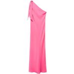 Roze Viscose Mango Maxi jurken One Shoulder  in maat L Maxi voor Dames 