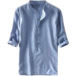 Casual Lichtblauwe Flanellen V-hals T-shirts  voor een Stappen / uitgaan / feest  voor de Zomer V-hals  in maat XXL voor Dames 
