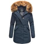 Klassieke Donkerblauwe Fleece Marikoo Winter parka jassen  in maat M voor Dames 