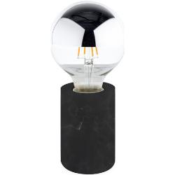 Marmeren Tafellamp, E27 Fitting, Zwart