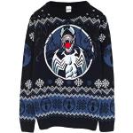 Zwarte Marvel Gebreide truien  voor een Kerstmis  in maat S voor Heren 