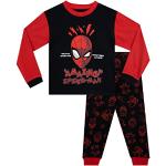 Zwarte Marvel All over print Kinderpyjama's met print  in maat 104 voor Jongens 