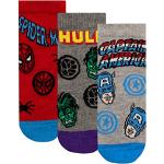 Marvel Kids Avengers Socks 3 Pack Spiderman Hulk en Captain America Enkelsokken Veelkleurig 24-26.5