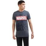Grijze Marvel T-shirts met opdruk  voor een Vaderdag  in maat L voor Heren 