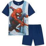 Marvel Jongens Pyjama voor kinderen tieners T-shirt korte jongens PJ's katoen Avengers Black Panther Captain America Spiderman Pyjama Zomer PJ's voor jongens Avengers Geschenken, Blauwe Spiderman,