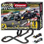 Carrera Go Max Performance | Formule 1 racebaanset | Max Verstappen vs Louis Hamilton | 2 Slotcars incl. 2 handregelaar met turbo-knop | incl. looping, kruising, fly-over en rondeteller |