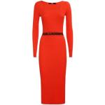 Casual Oranje Viscose Karl Lagerfeld Gebreide Casual jurken  in maat M Midi / Kuitlang in de Sale voor Dames 