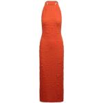 Casual Oranje Seersucker Nanushka Casual jurken Ronde hals  in maat M Maxi voor Dames 