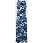 Marine-blauwe Polyester Stretch Smashed Lemon Maxi jurken V-hals  in maat S Maxi in de Sale voor Dames 