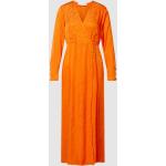 Oranje Viscose Selected Selected Femme Maxi jurken V-hals Maxi in de Sale voor Dames 