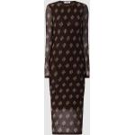 Donkerbruine Polyester MINIMUM Maxi jurken Ronde hals  in maat S Maxi in de Sale voor Dames 