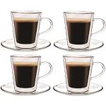 Transparante Glazen dubbelwandige Koffiekopjes & koffiemokken met motief van Koffie 
