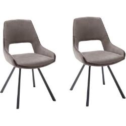 MCA furniture Eetkamerstoel Bayonne set van 2, stoel 180º draaibaar met nivellering, belastbaar tot 120 kg (set, 2 stuks)