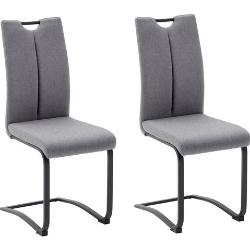 MCA furniture Vrijdragende stoel Zambia set van 4, stoel met bekleding en handgreep, belastbaar tot 120 kg (set, 4 stuks)