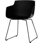 MDF Italia Flow Slim Chair Slede Onderstel Zwart / Graphite Grey