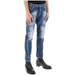 Blauwe Stretch DSQUARED2 Slimfit jeans  in maat XXL in de Sale voor Heren 