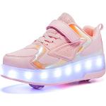 Roze Rolwiel LED sneakers & Lichtgevende Sneakers  in maat 34 voor Meisjes 