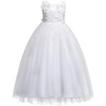 Witte Chiffon Bloemen Kinder lange jurken voor Meisjes 