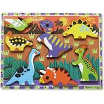 Melissa & Doug 13747 Dinosaurs Chunky Puzzle Puzzles Wooden Toy 3+ Gift for Boy or Girl, 2.54 cm 30.48 cm 23.368 cm