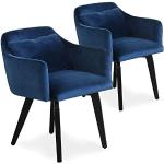 Scandinavische Blauwe Houten Design fauteuils 