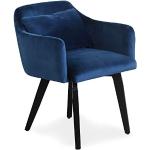 Scandinavische Blauwe Houten Design fauteuils 