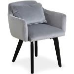 Scandinavische Zilveren Houten Design fauteuils 