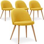 Scandinavische Gele Design stoelen 4 stuks 