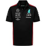 Zwarte Polyester Formule 1 Gestreepte Poloshirts  in maat XL voor Heren 