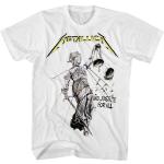 Rock Witte Polyester Metallica T-shirts  in maat 3XL voor Heren 