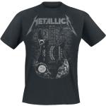 Zwarte Metallica Effen T-shirts Ronde hals  in maat 3XL voor Heren 