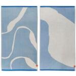 Mette Ditmer Nova Arte badhanddoek - 500 gr/m2 - 90 x 50 cm - set van 2 - Lichtblauw