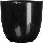 MICA Decorations 144791 Tusca pot keramiek voor binnen, keramiek, zwart, 31 x 31 x 28,5 cm