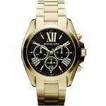 Michael Kors Oversized Bradshaw chronograaf quartz horloge met gouden roestvrijstalen band voor dames MK5739